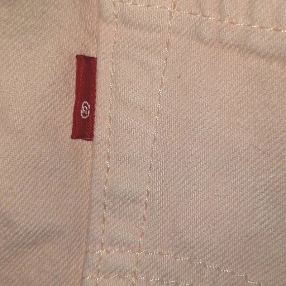 Levis 511 34 Longline Skinny High Rise Coral Pink Distressed Shorts - Picture 7 of 11